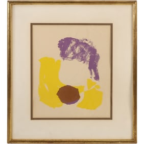 Vintrage Framed Abstract Off-Set Lithograph
