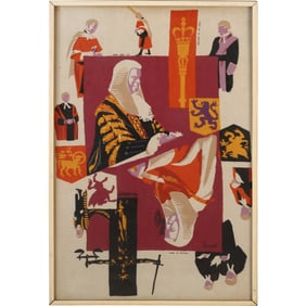 poster for William Shakespeare's play, Hamlet, Silkscreen on Linen, Camont, Made in Ireland