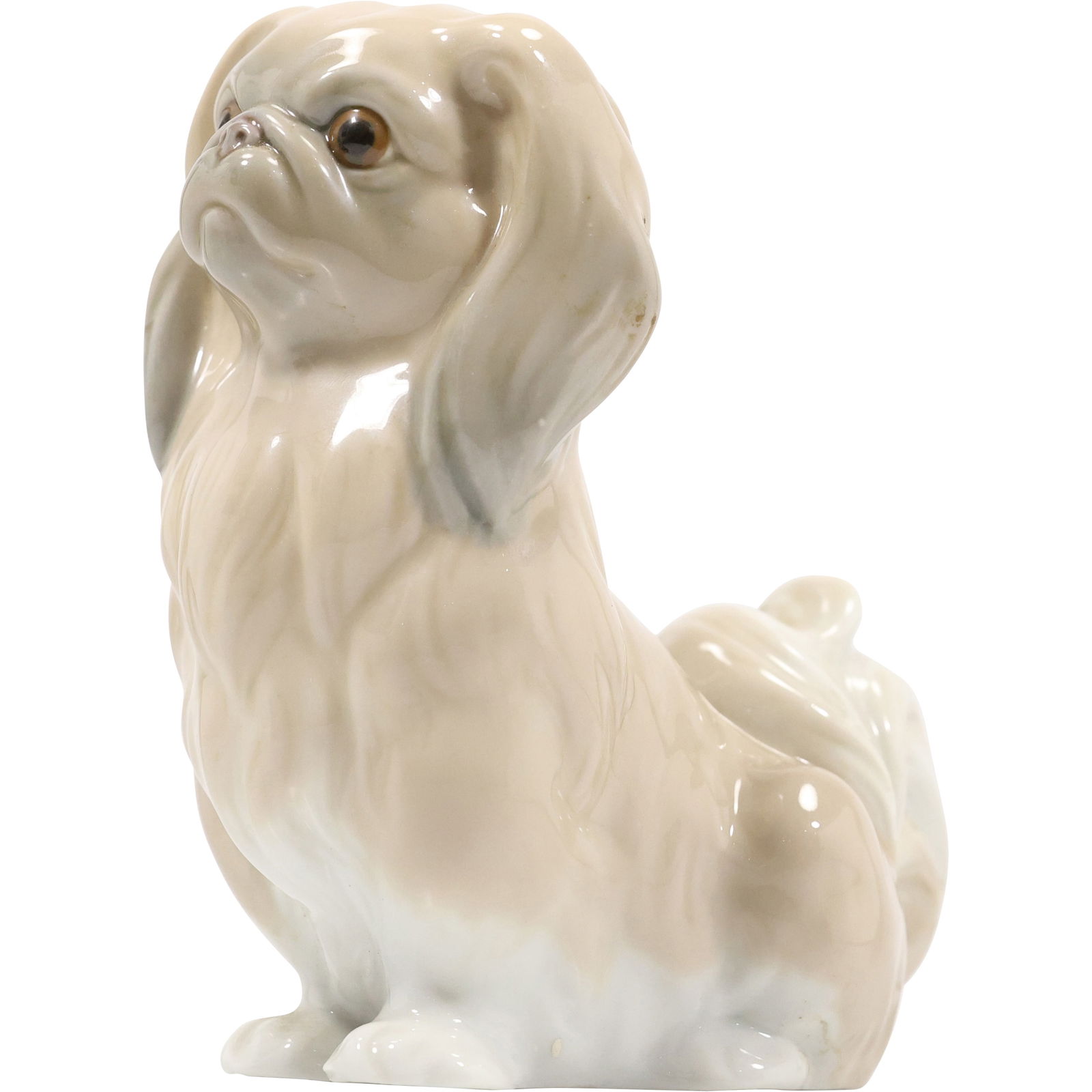 Lladro Daisa 4641 'Pekingese Sitting' Dog Figurine Porcelain Salvador Furio 6 in. height: Lladro Daisa 4641 'Pekingese Sitting' Dog Figurine Porcelain Salvador Furio; size: 6 h , 5w S:C