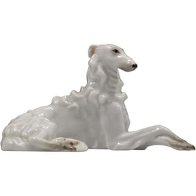 Wein,  Augarten porcelain figurine of a Borzoi, also known as a Russian Wolfhound.