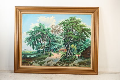 "Indonesian Landscape" by the Indonesian artist Raden Soekardji  Copy by G Gierke