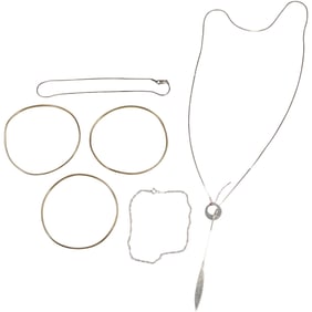 23.7 Grams 6-Pcs Sterling Silver: .925 Sterling Twist Bacelet 4 in. x 1/8 in.; .925 Sterling Snake