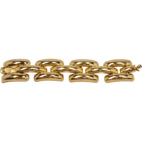Burberrys Germany Gold Tone Bracelet 7 1/2 in. x 1 1/4 in.