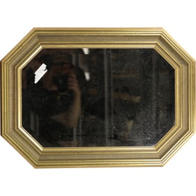 Octagon Wall Mirror Gold Gilt Molding Frame 17 in. x 25 in.
