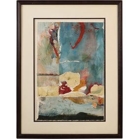 Quality Vintage Abstract Expressionism Oil Painting, Framed