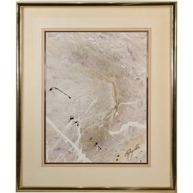 Signed M Reynolds, Vintage Mid-Century Modern Abstract Oil Painting, Signed