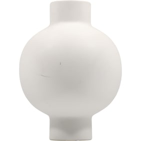 Modern Design White Ceramic "Bubble" Vase 12 inches height x 7.5 in. wide