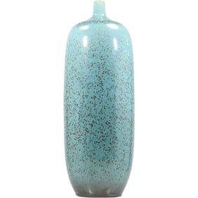 Cyan Design tall pastel blue vase Ceramic, 22 inches height x 7.5 in. wide