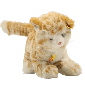 Steiff Lizzy kitten plush toy with Original Tag and Button in Ear