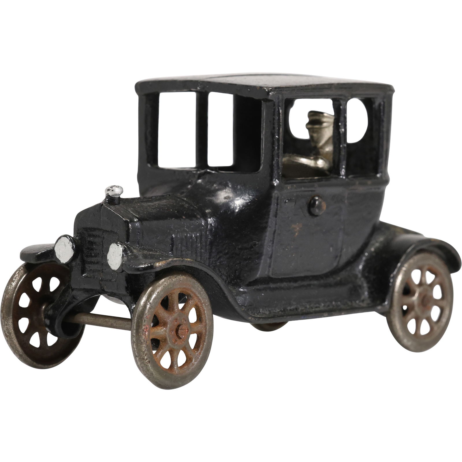 1920s  vintage cast iron toy car, specifically an Arcade Manufacturing Company Ford Model T Coupe (1 of 11)
