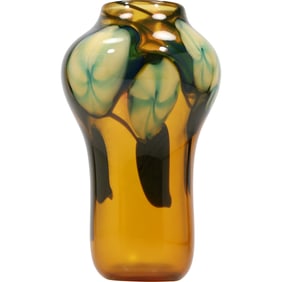Art Nouveau Art Glass Vase Bears Signed & Numbered on Base: L C Tiffany Favrille, #4024D