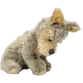 vintage Steiff stuffed terrier dog. Steiff is a German toy company, Rattler Terrier, 17 inches
