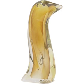 MURANO GLASS ABSTRACT BIRD / DUCK ART GLASS SCULPTURE FIGURE.10.5 in. height