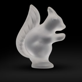 Cristal De Sevres Frosted Crystal Squirrel - Made in France 4" Height