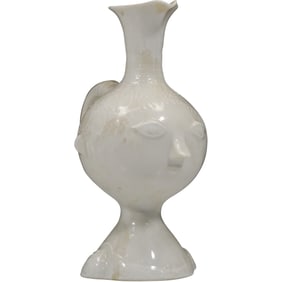 Vintage porcelain Face vase designed by Bjørn Wiinblad for Rosenthal, 6 in. height