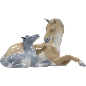 vintage porcelain figurine titled "Tenderness" by Paul Ipsen for The Franklin Mint. 7 in. length
