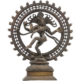 bronze sculpture of the Hindu deity Shiva in his form as Nataraja, the Lord of the Dance.