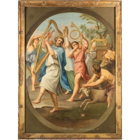 After Domenichino, Biblical scene of King David bringing the Ark of the Covenant to Jerusalem.