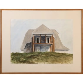 Henry Bismuth; 20thC. American Realist Watercolor Signed