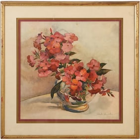 Vintage Art Print titled "Phlox" by American artist Paul Immel (1896-1964)