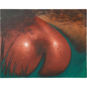 20th C. Oil on Canvas Painting "Derriere", Artist Signed