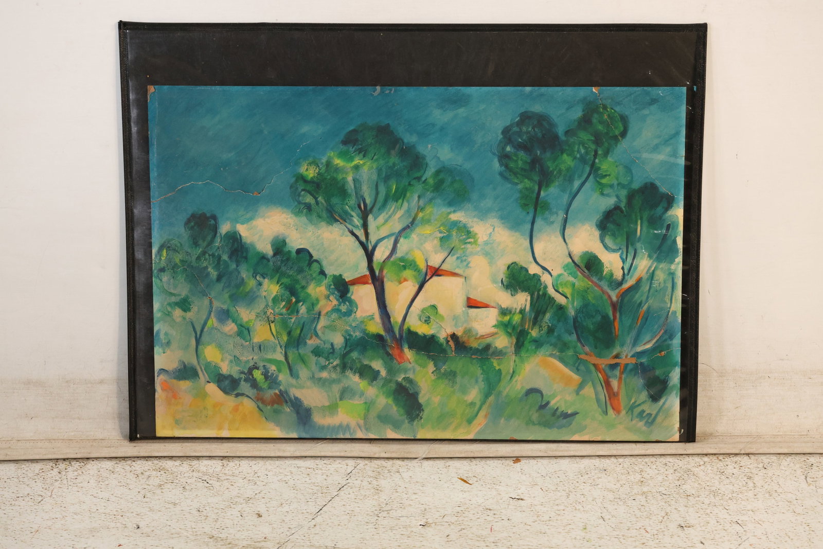 Signed Karl, Vintage Watercolor Painting Impressionist California Landcape: This item requires an appointment scheduled via email (donny@donnymaloneauctions.com) at least 24 hours before pick-up. size: Signed Karl, Vintage Watercolor Painting Impressionist California Landcape