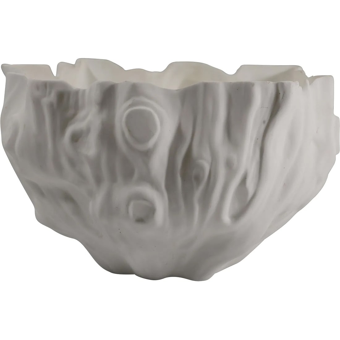 Unique White Porcelain Ceramic Cabbage Sculptural Bowl 8 inches diameter: " This item requires an appointment scheduled via email (donny@donnymaloneauctions.com) at least 24 hours before pick-up. Unique White Porcelain Ceramic Cabbage Sculptural Bowl 8 inches diameter. size