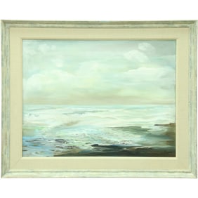 Signed Farris Oceanscape Painting on Canvas Framed