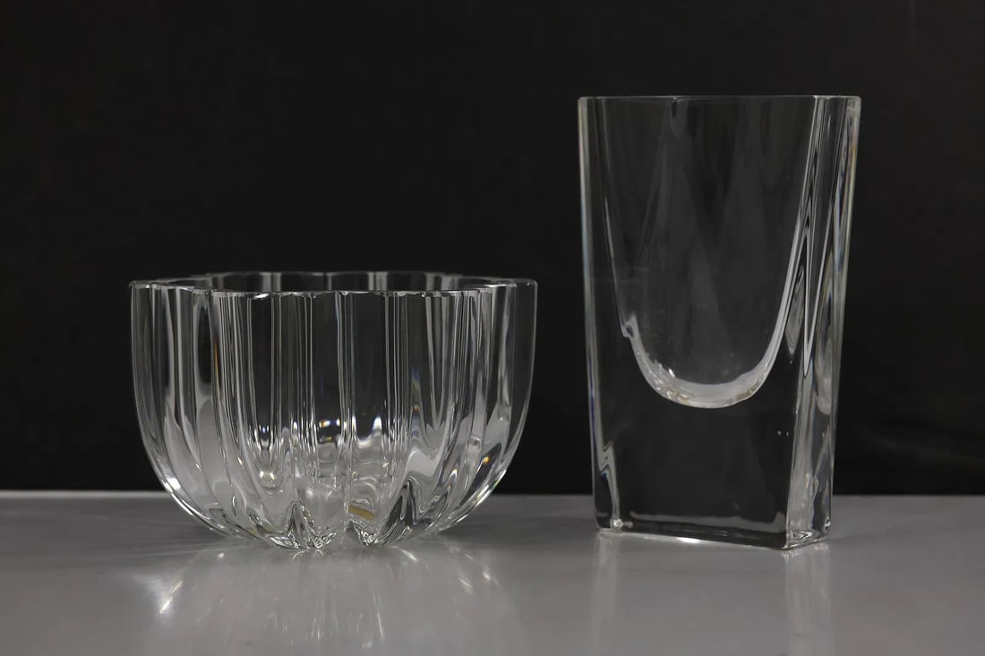Bengt Edenfalk for Kosta Boda Crystal Glass Vase and Crystal Glass Bowl (1 of 16)