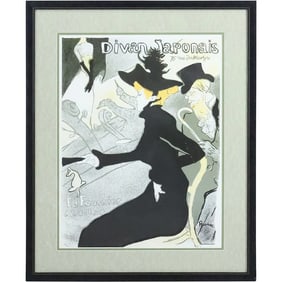 Divan Japonais by Henri Toulouse-Lautrec Art Print Framed