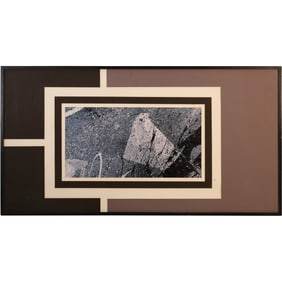 20th C. Oil on Canvas Painting "Cosmic" Abstract, Framed