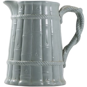Antique Relief Molded Bamboo Ceramic Pitcher Published by W. Ridgway & Co Hanley October 1, 1835