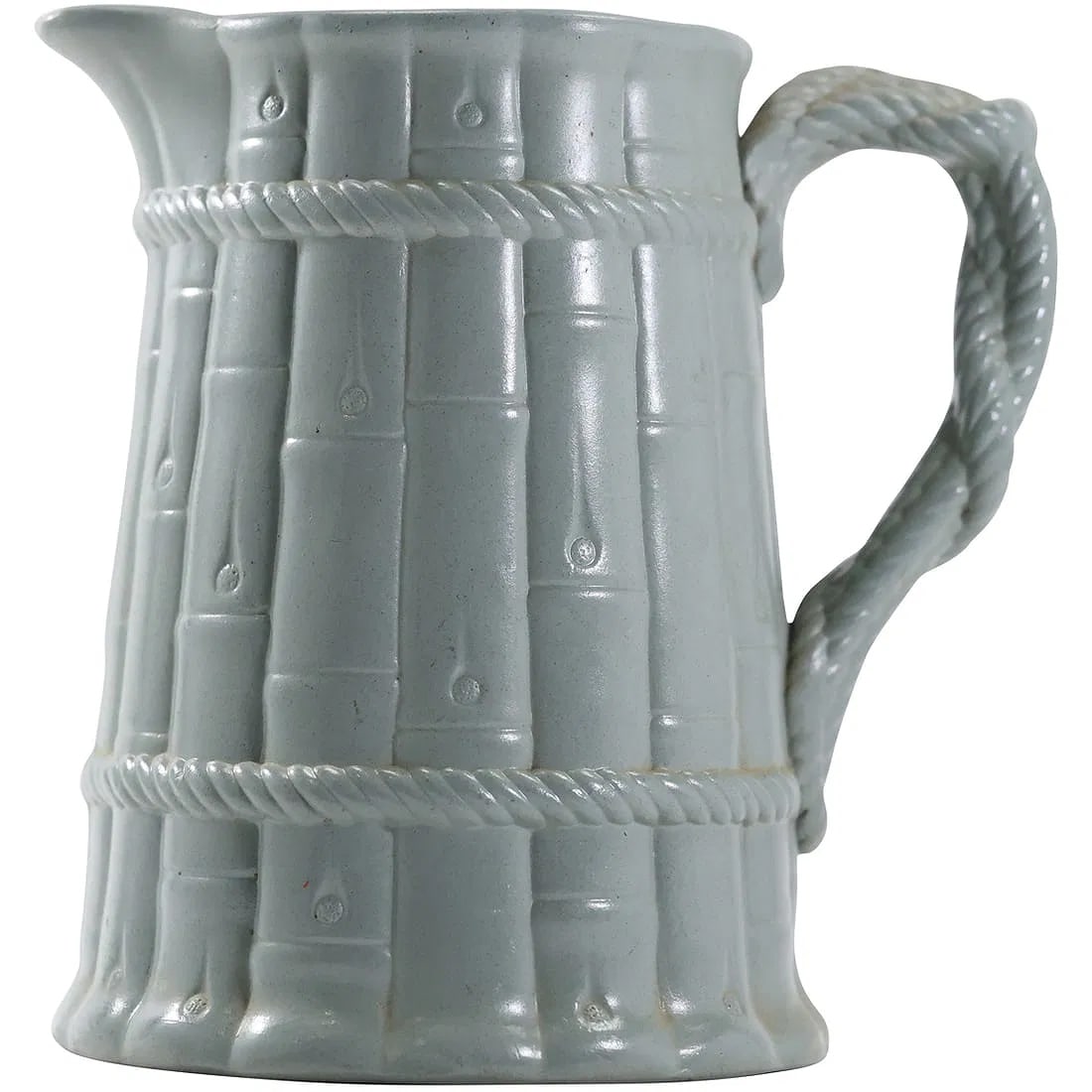 Antique Relief Molded Bamboo Ceramic Pitcher Published by W. Ridgway & Co Hanley October 1, 1835 (1 of 17)