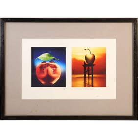 Sam Haskins 2009, Signed and Gallery Framed Photograph Surrealism Apples