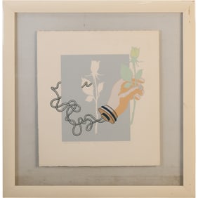 John P Martinian, Signed and Numbered Lithograph #40/50 "Happy Anniversary", Framed