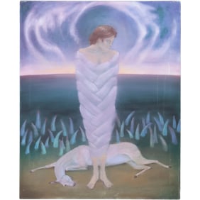 Oil on Canvas Painting "Spiritual Figure" 30 inches x 24 inches
