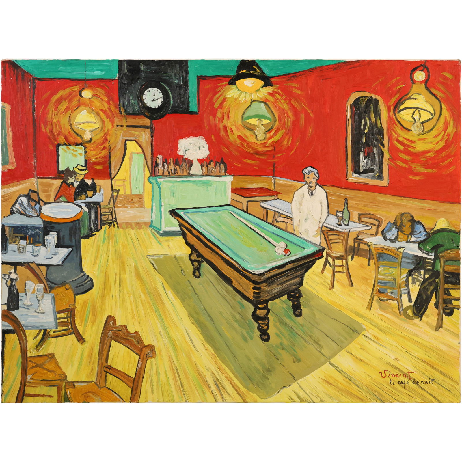 Le cafe de nuit (The Night Cafe) after Vincent van Gogh Giclee Art on Canvas (1 of 10)