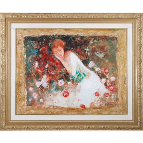 Hua Chen, "Sweet Dreams" Serigraph, Signed, Framed
