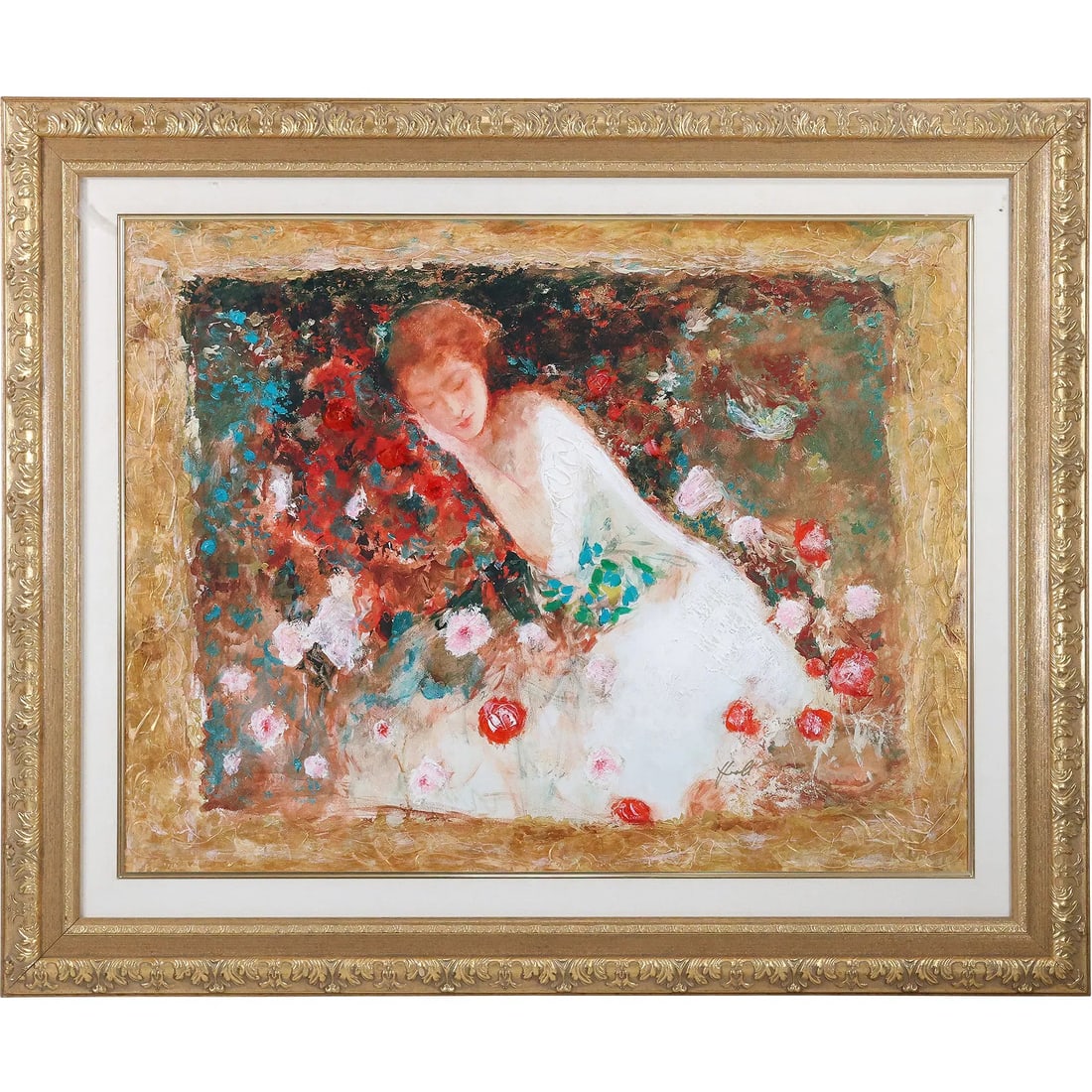 Hua Chen, "Sweet Dreams" Serigraph, Signed, Framed (1 of 13)