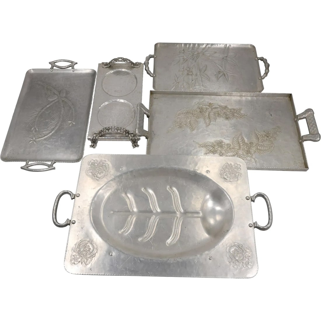 5 Assorted Mid-Century Aluminum Ware Serving Trays - See Pictures (1 of 20)