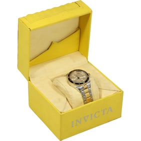 INVICTA Gold Face Men's Wristwatch in Original Yellow Box