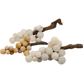 3 Vintage Onyx "Shanks of Grapes" 8 inches length x 6.5 inches wide