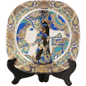 1977 Christmas plate designed by Danish artist Bjorn Wiinblad for Rosenthal's Studio-Line. 12.25 in.