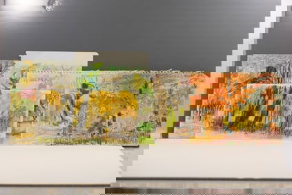 Robert Angeloch (1922–2011) Sketchbook Studies – Landscapes and Figure Group of 7 Crayon