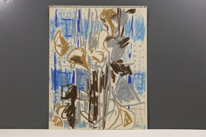 Robert Angeloch (1922–2011) Still Life 4 Crayon Drawing, 1956, 13.5 × 11 in.