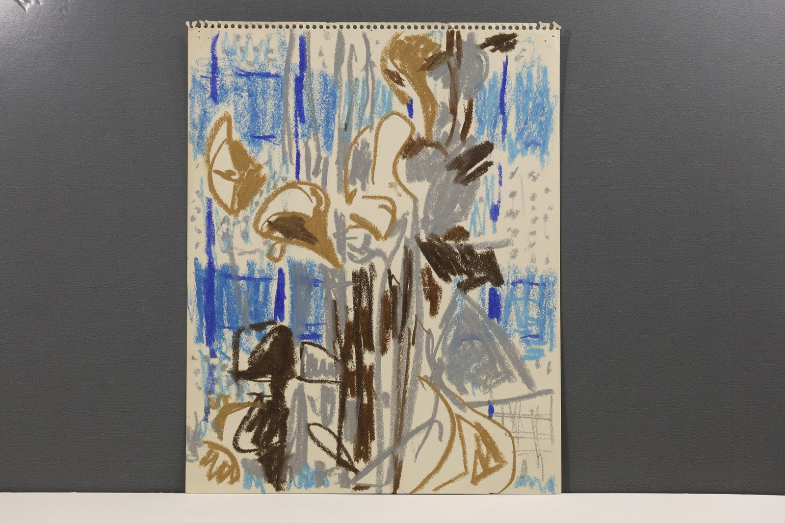 Robert Angeloch (1922–2011) Still Life 4 Crayon Drawing, 1956, 13.5 × 11 in.: All descriptions were generated using AI technology and have not been reviewed or verified by a human. All items are sold as-is, where-is. It is the buyer’s responsibility to preview, examine, and a