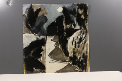 Robert Angeloch (1922–2011) Moonlit Path Ink Drawing on Paper, c. 1956, 15.75 × 14 in.