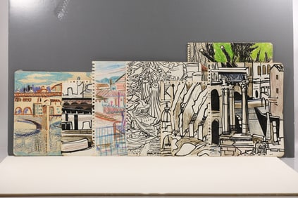 Robert Angeloch (1922–2011), Woodstock Colony artist, portfolio lot of seven original works on