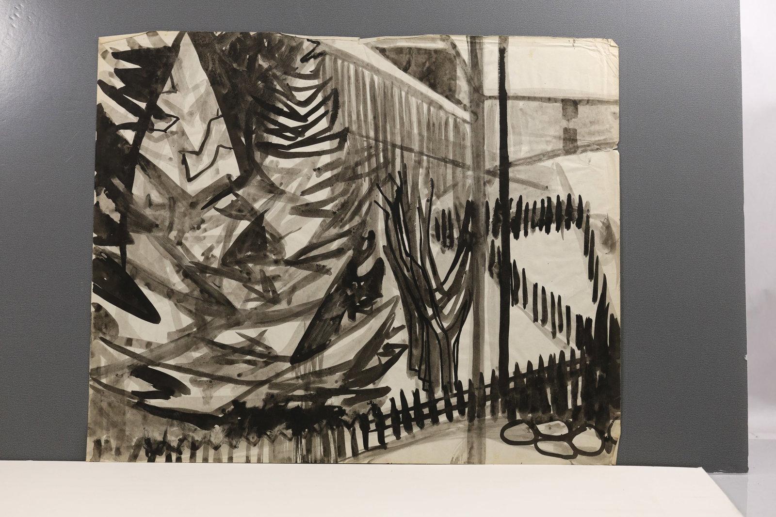 Robert Angeloch, 1956 Watercolor on Paper during his travels in Cortina, Italy.: All descriptions were generated using AI technology and have not been reviewed or verified by a human. All items are sold as-is, where-is. It is the buyer’s responsibility to preview, examine, and a