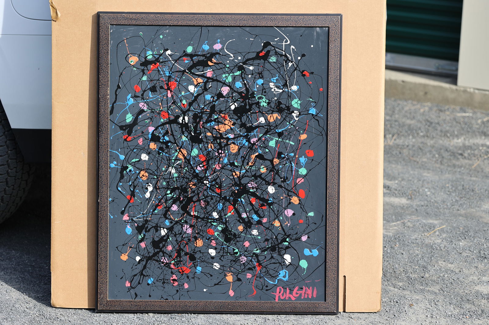 Thomas Pulgini Abstract Drip Painting Colorful Splatter Modern Pop Art Signed (1 of 11)